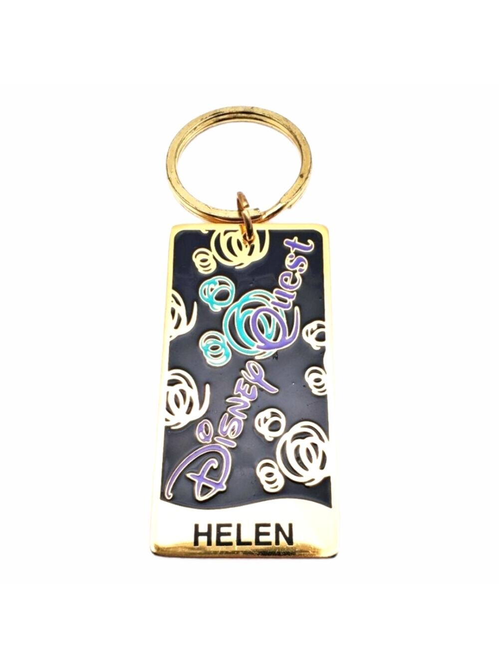 Disney Quest 1990s Black Keychain "Helen" Rare Collectible